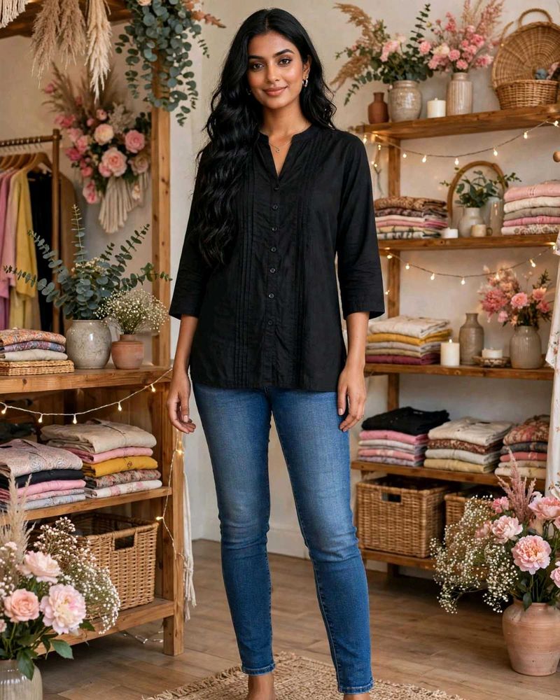 Elegant Black Kurta Top