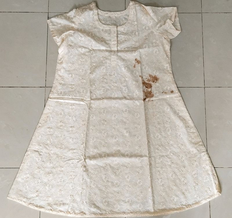 Ladies Cotton Dress With Embroidery