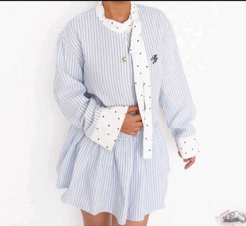 Striped Button-Up Shirt Dress