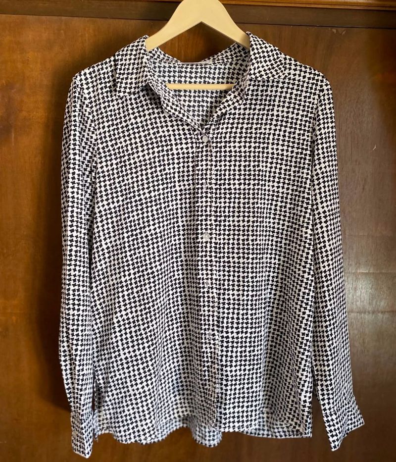 Classic Black &amp; White Printed Shirt