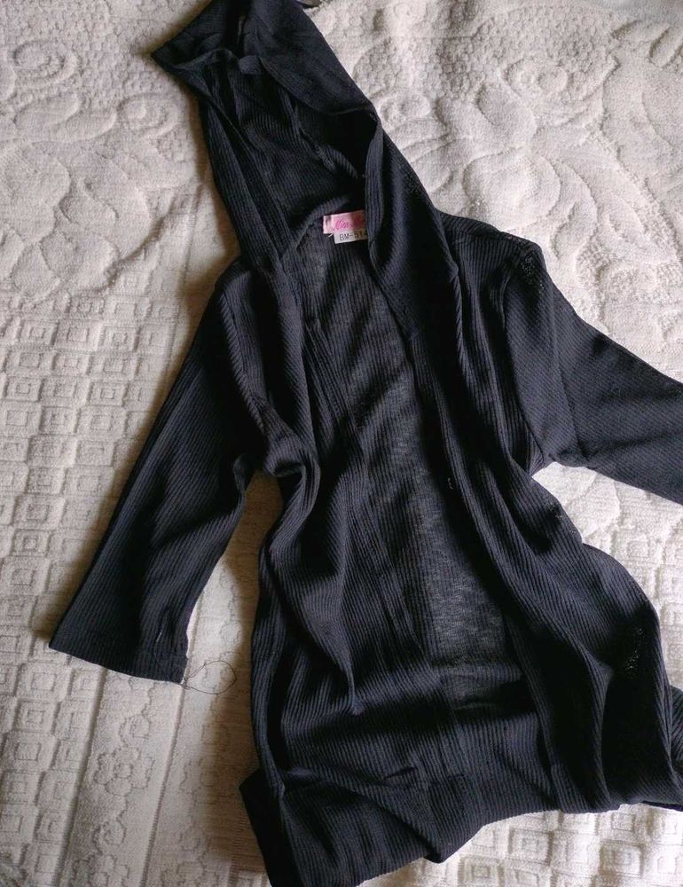 Fitted Shrug/Coverup With A Hood