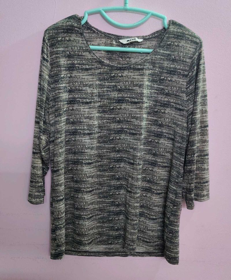 Striped 3/4 Sleeve Top