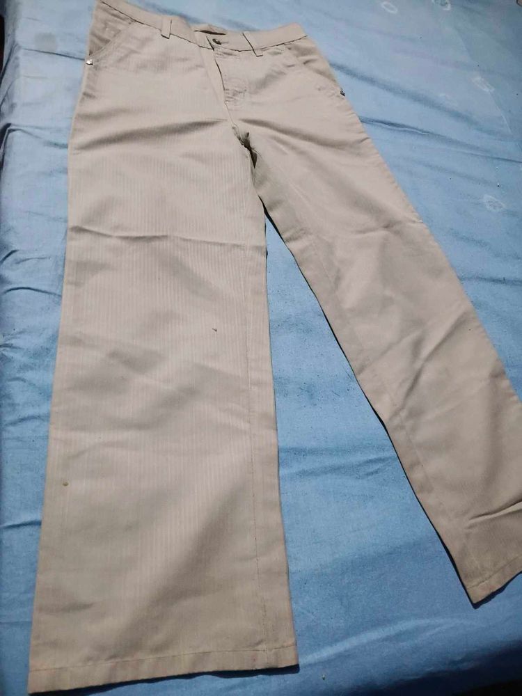 Men's Beige Striped jeans