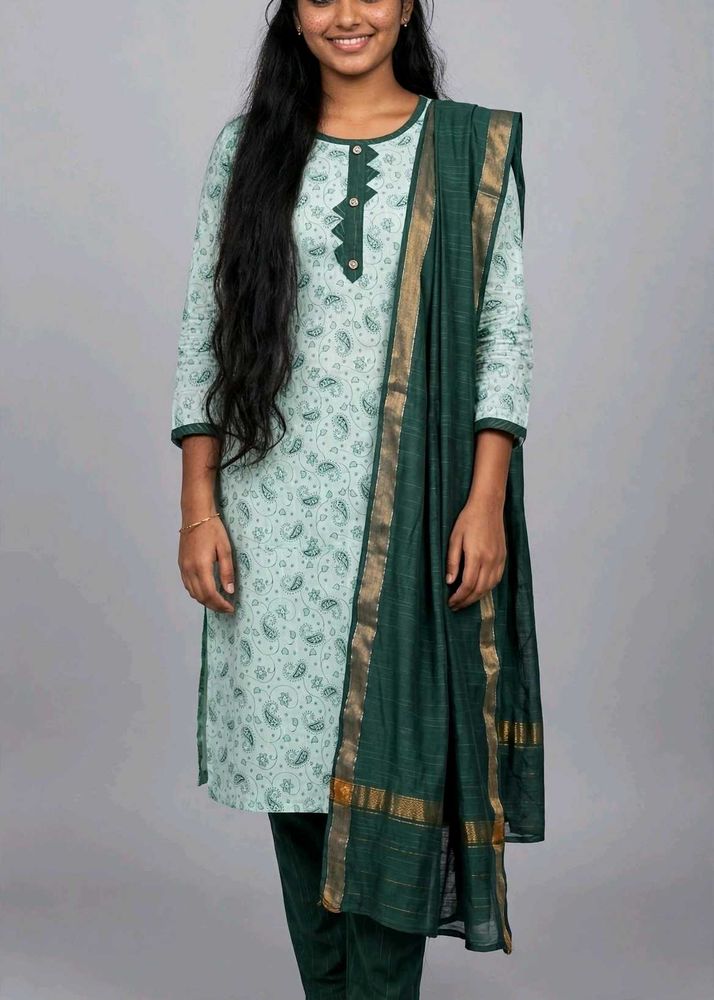 Elegant Paisley Print Kurta Set xxxl size