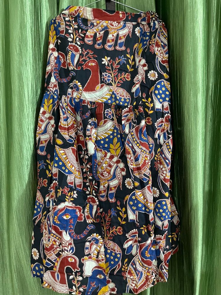 Boho Elephant Print Ethnic Skirt