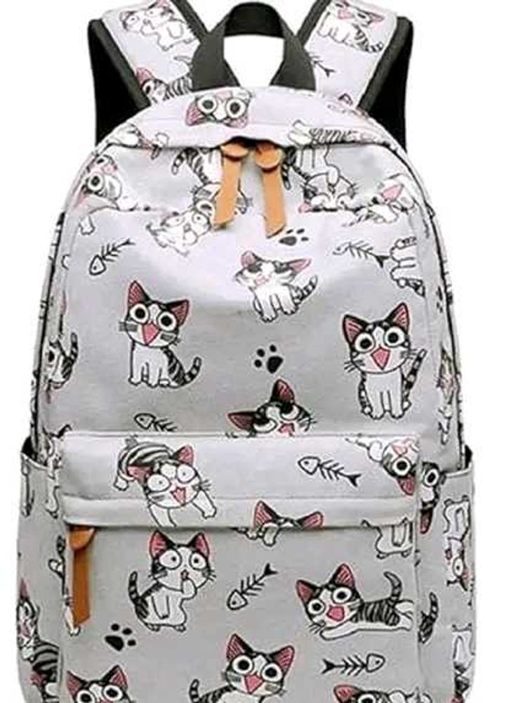 Cute Cat Print Backpack