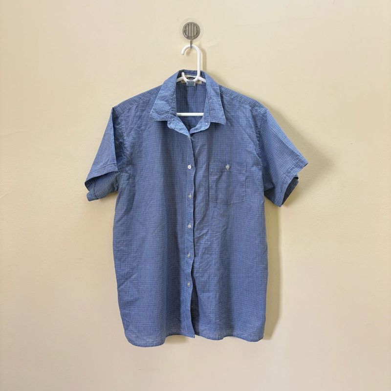 Unisex Plaid Loose Fit Shirt