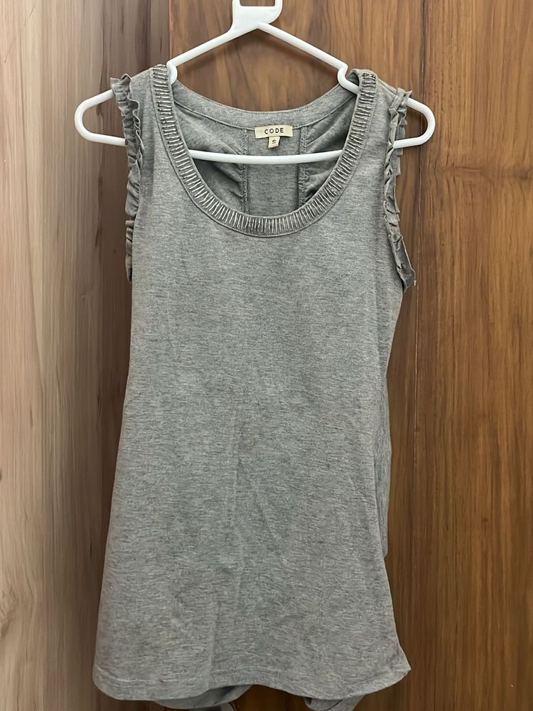 Grey Sleeveless Top