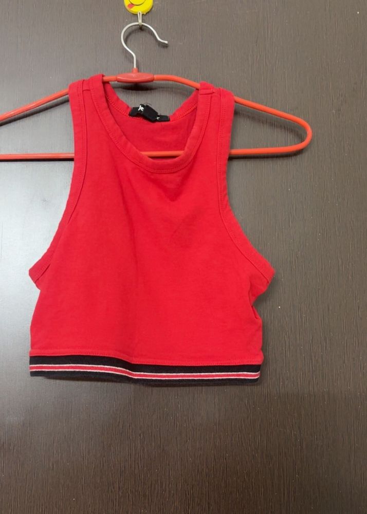 Red Crop Tank Top