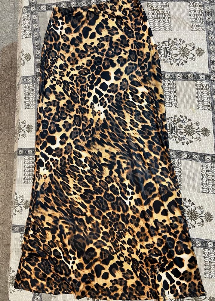 Stylish Leopard Print Maxi Skirt
