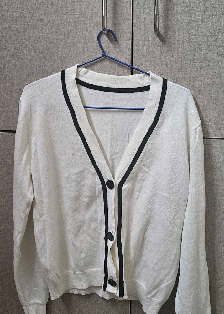 Stylish White Cardigan