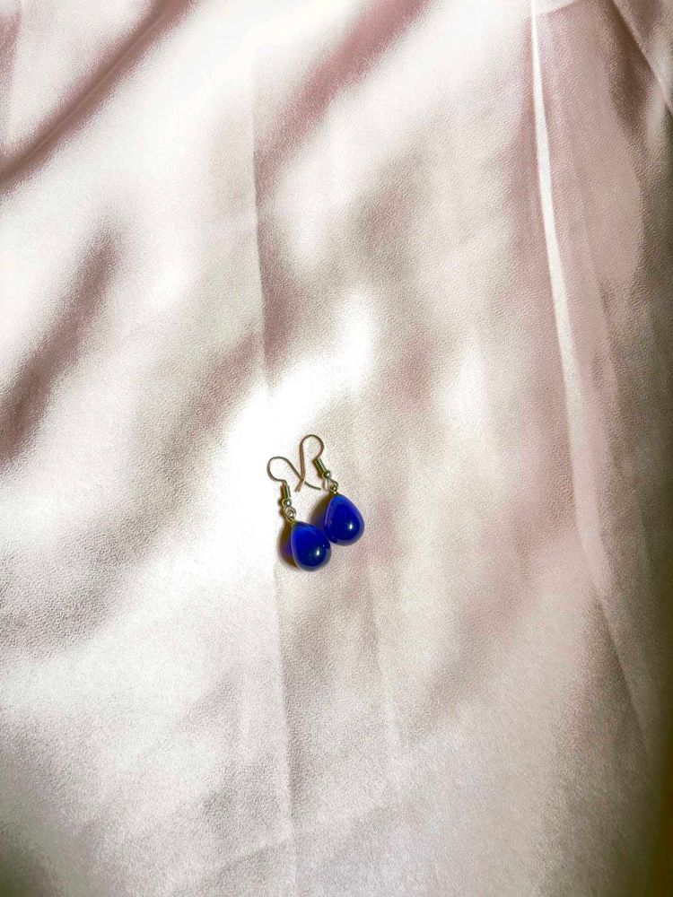 Cobalt Blue Teardrop Earrings