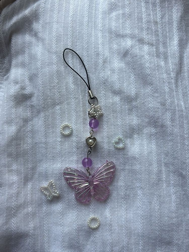 Cute Butterfly Charm Phone Char