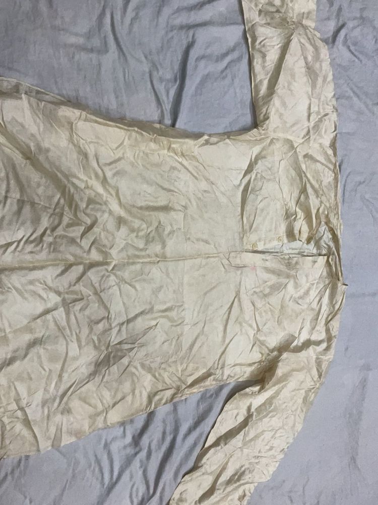 Cream Silk Blouse
