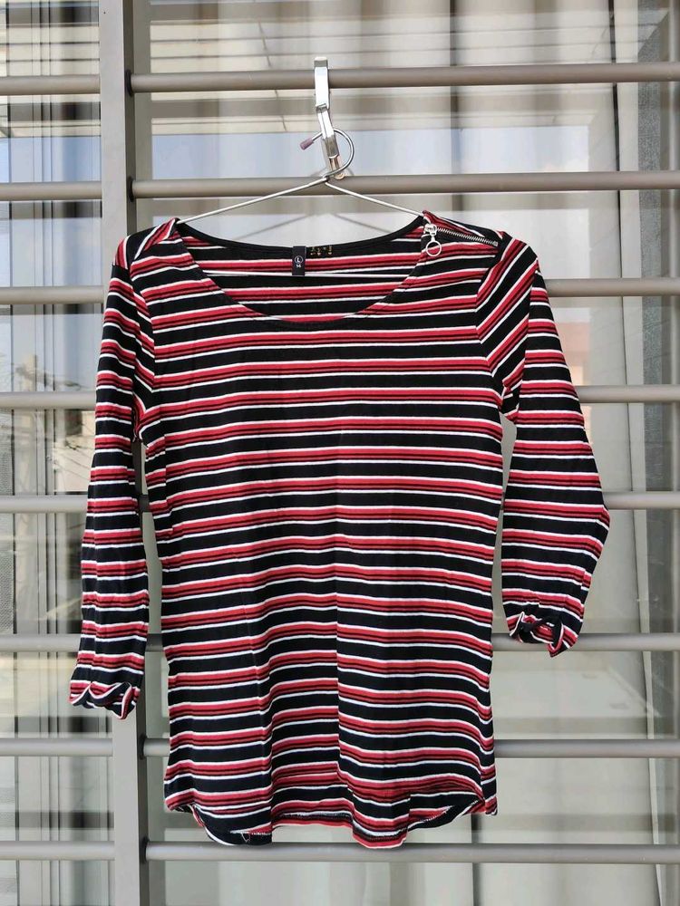 Striped Long Sleeve Top