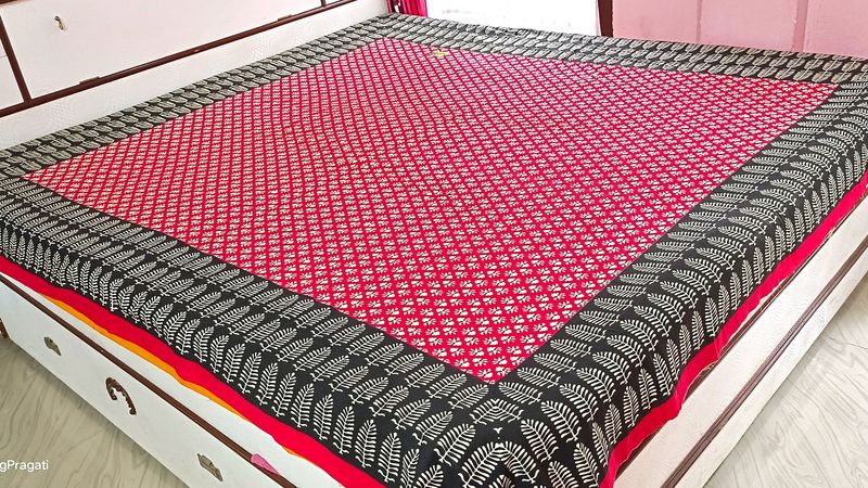 Pure Cotton Bedsheet Ajrak Print