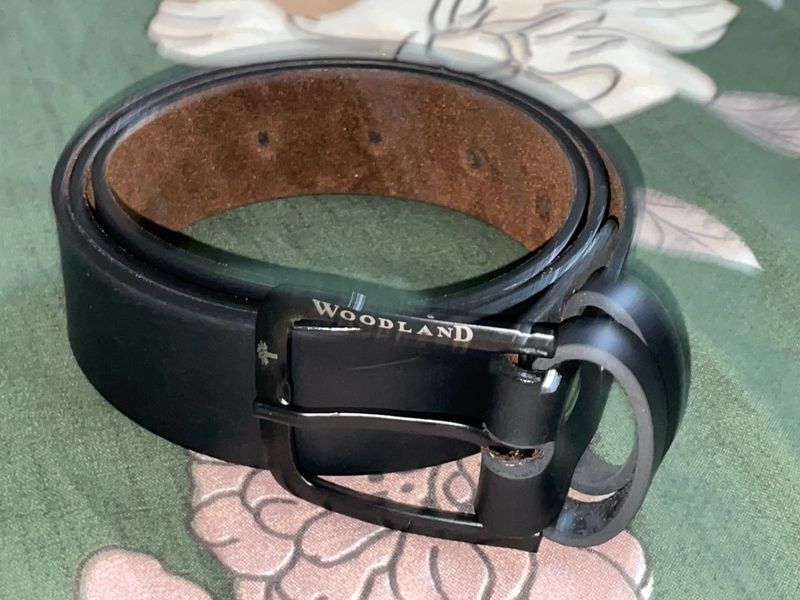 Woodland Black Leather Belt original