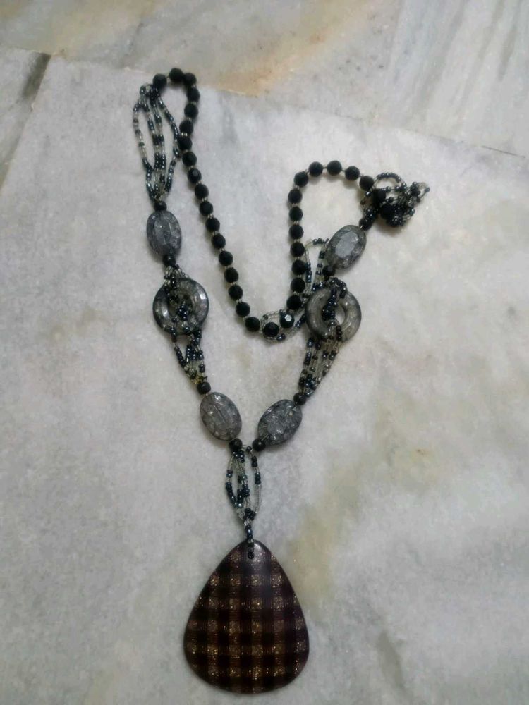 Unique Beaded Pendant Necklace