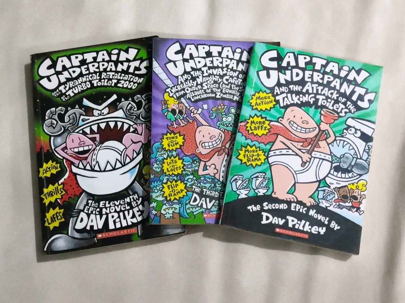 Captain Underpants!- Kids Book Set of 3