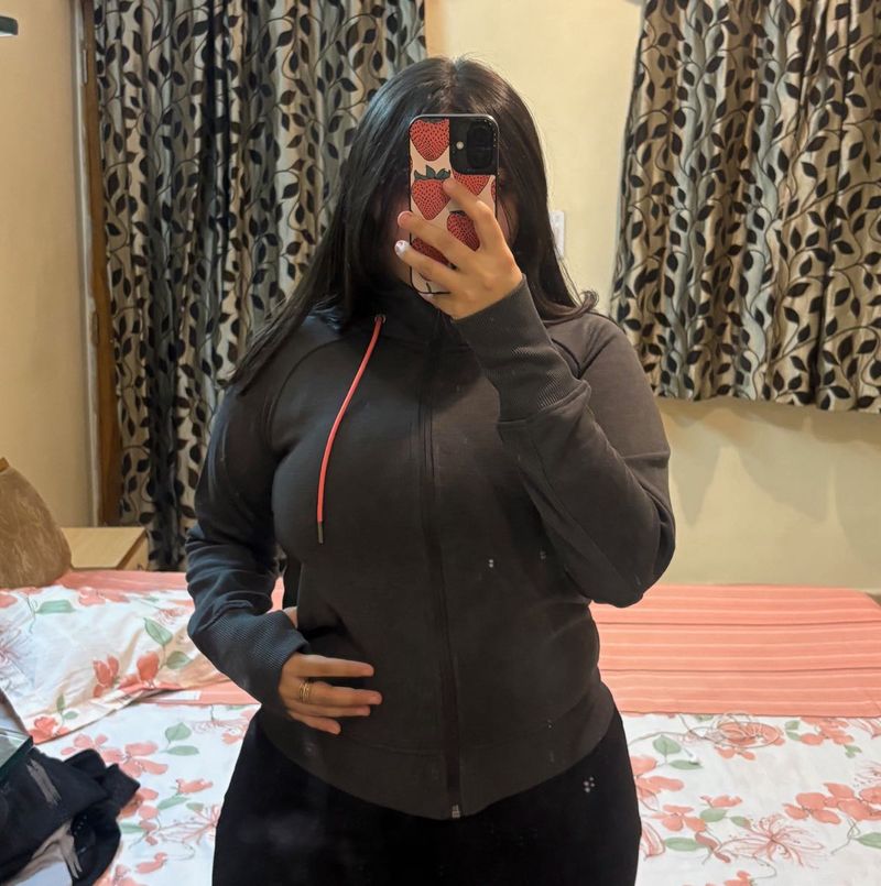 Women's Grey Full Zip Hoodie