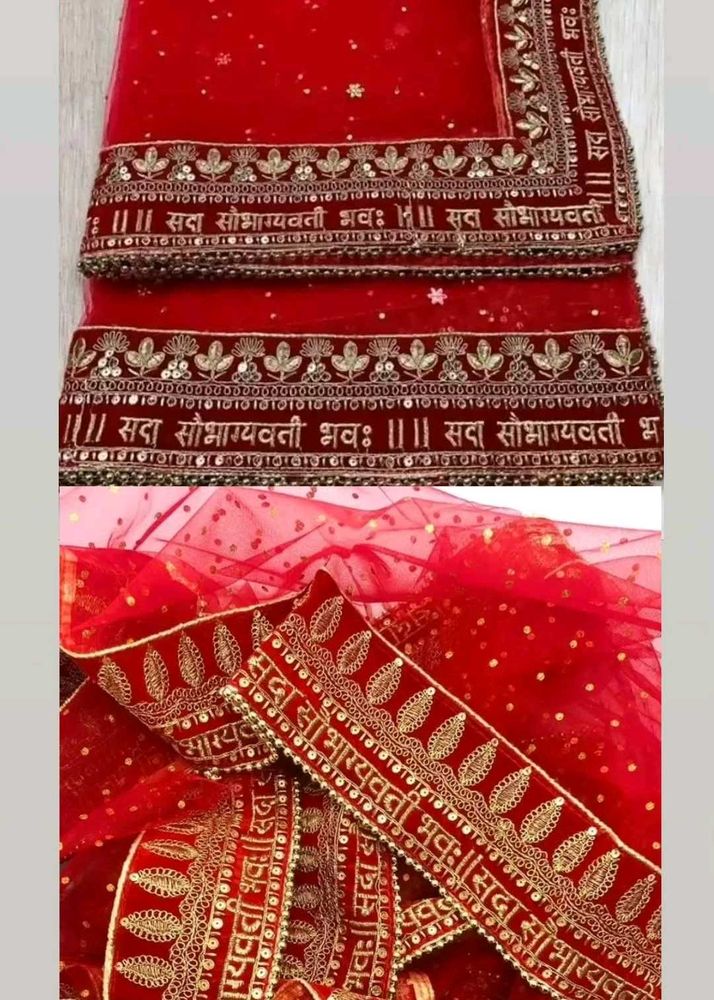 Red gillter Bridal Dupatta