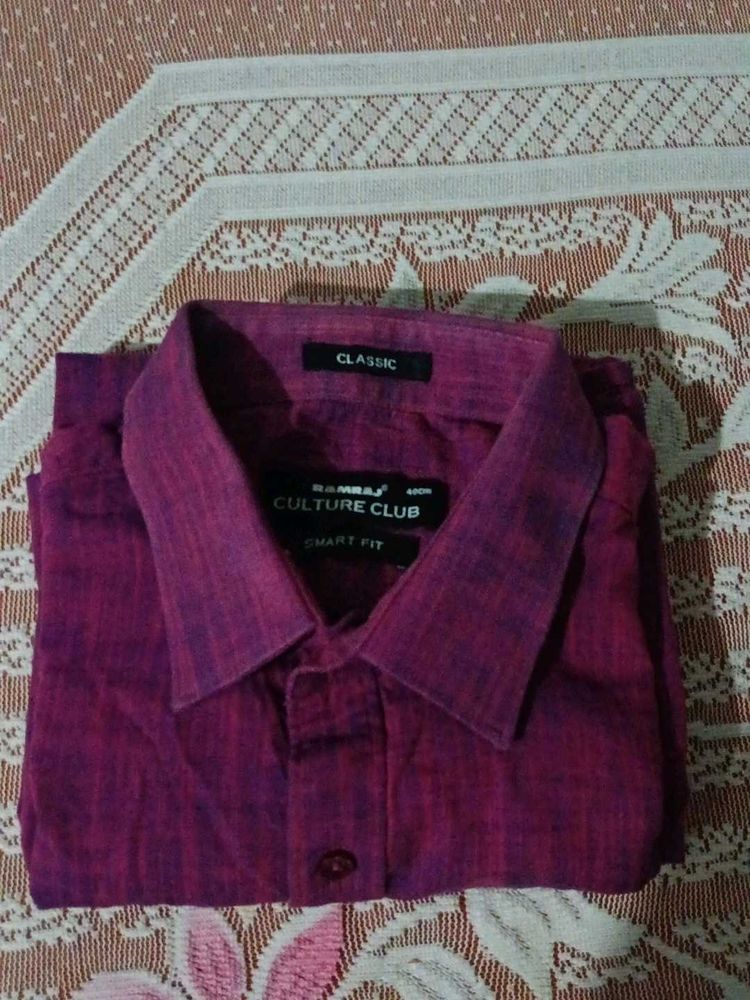 Men's Classic Fit Purple Shirt