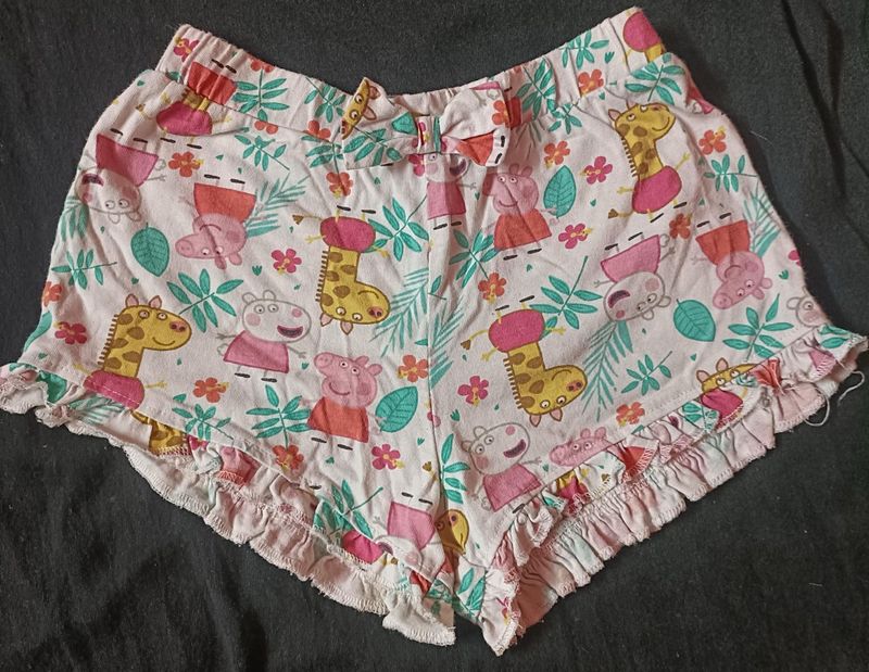 Peppa Pig Print Girls Shorts