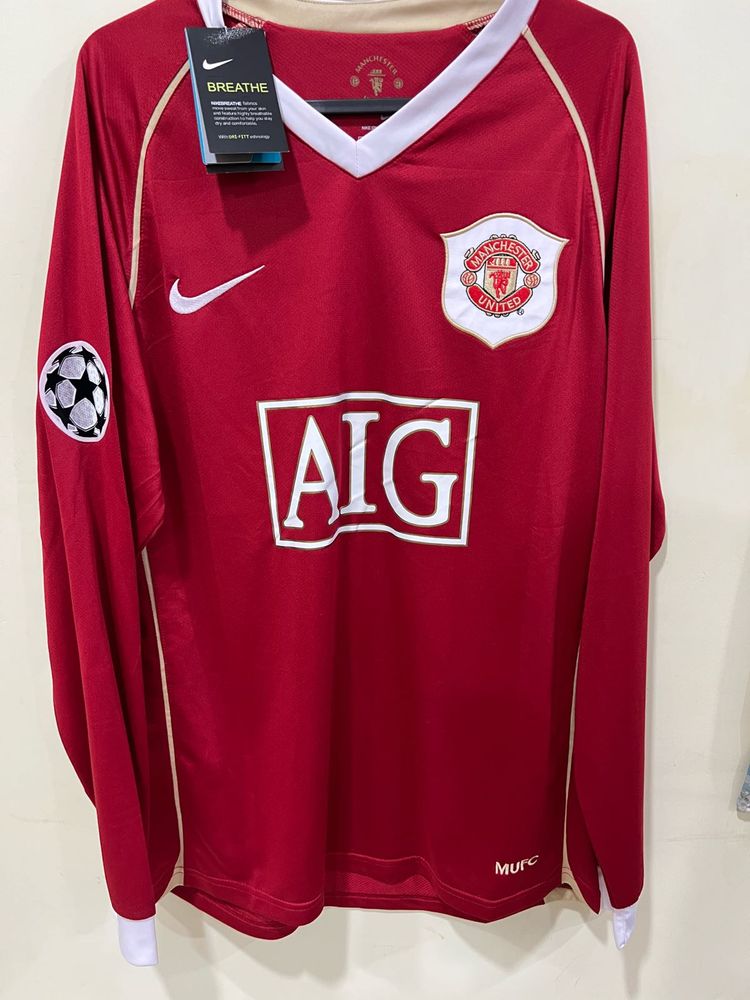 Man utd cr7 1st ucl goal scorer football jersey
