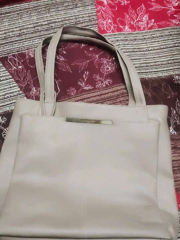 Stylish Light Beige Tote Bag