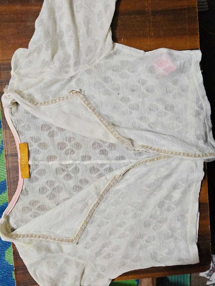 Elegant White Sheer Jacket