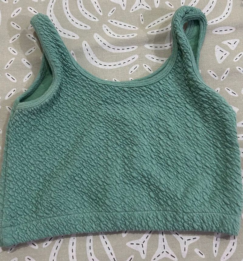 Textured Crop Tank Top