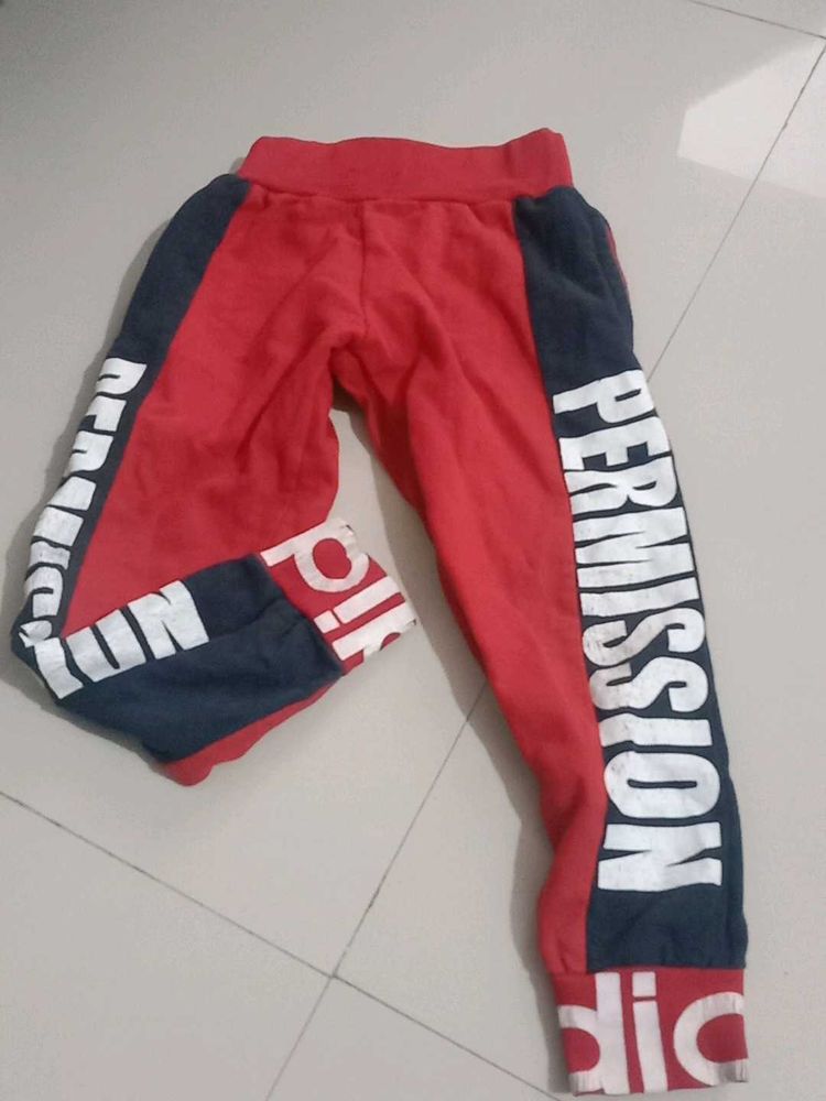 Red &amp; Navy Permission Joggers