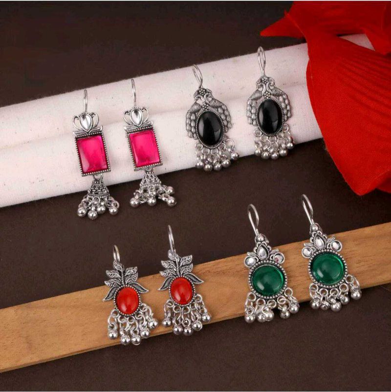 Bohemian Dangle Earrings Set of 4