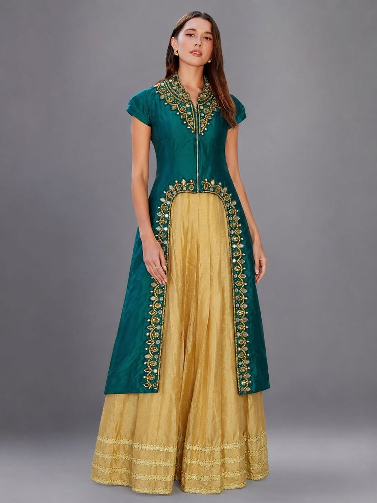 Green Jacket-style Gown