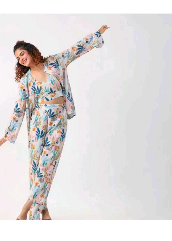 Floral Print 3-Piece Co-ord Set