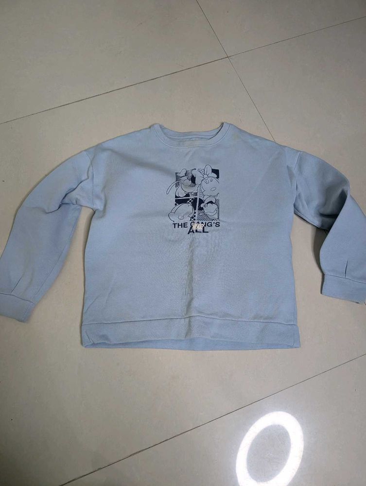 Cute Graphic Print Sweatshirt