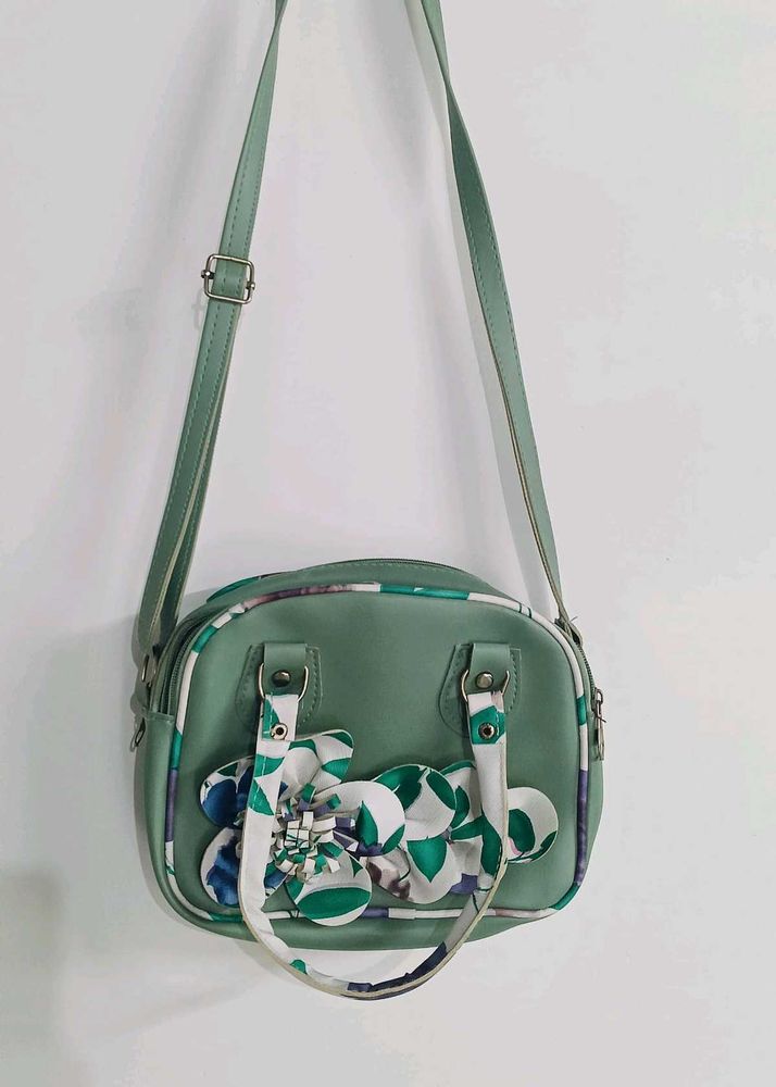 Cute Green Floral sling Bag
