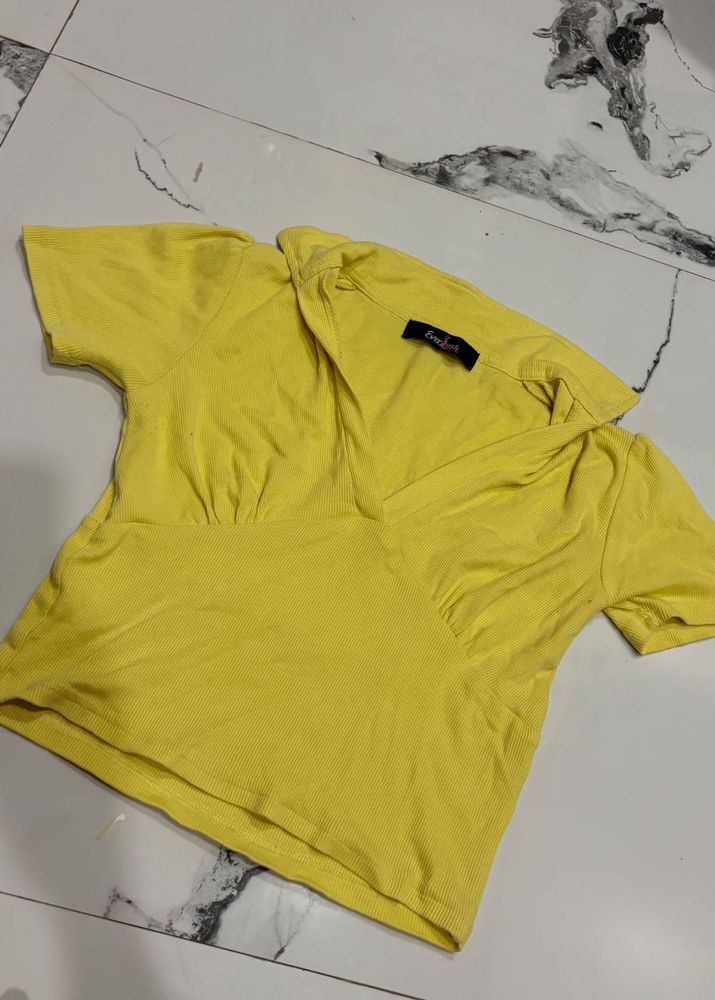 Yellow V-Neck T-Shirt