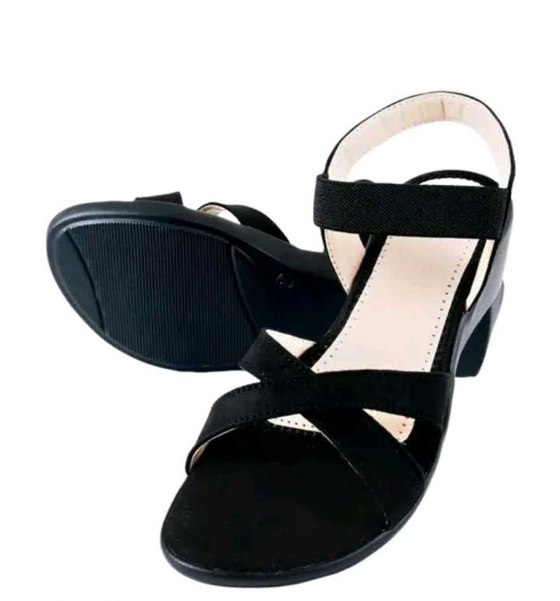 Black Wedges Sandal For Girls/Women