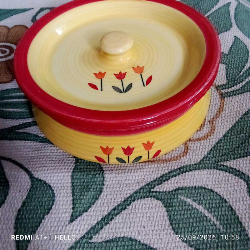 Cute Yellow Pot with Lid