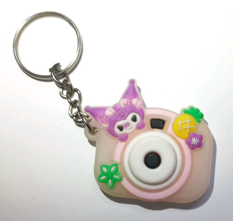 Cute Kuromi Character Camera Keychain