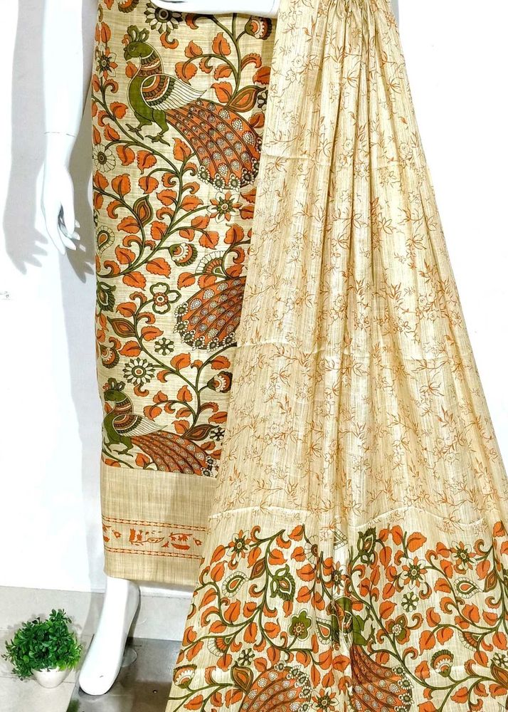 Peacock Print Kurta Set