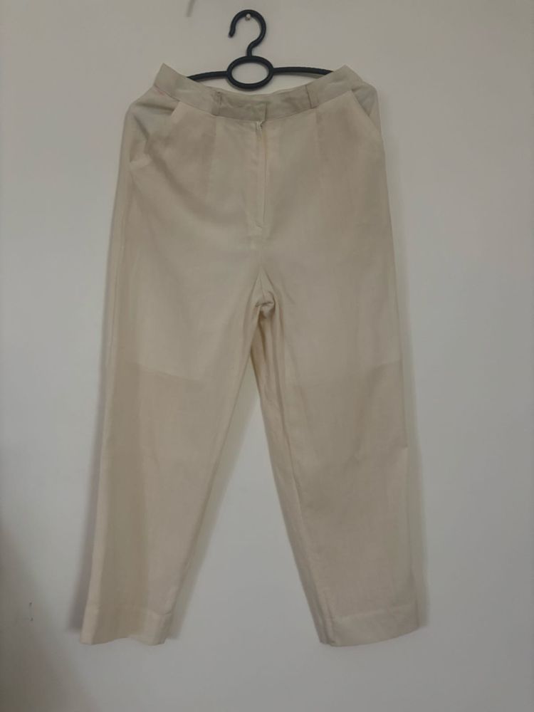 Linen high waist pants