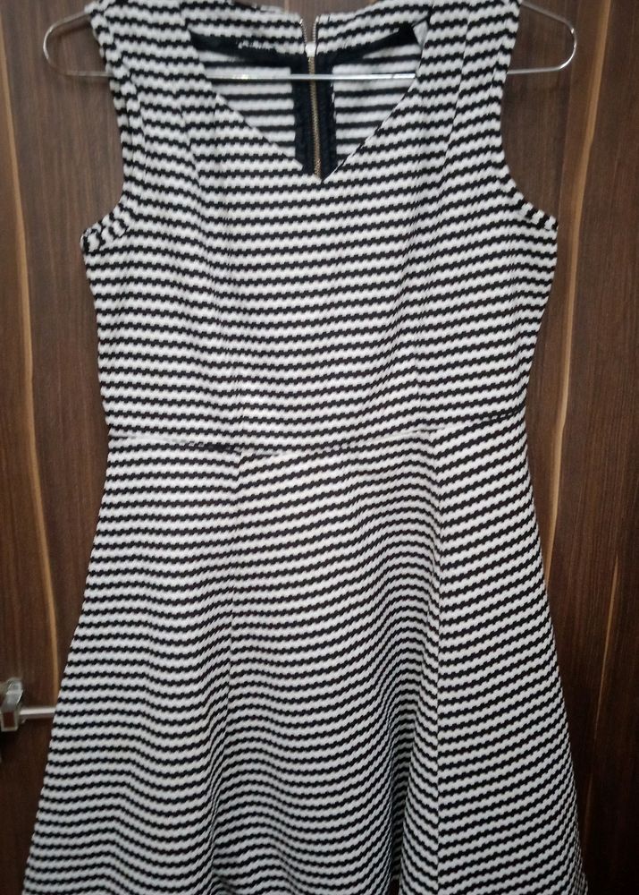 Stripped Black and White Dress
