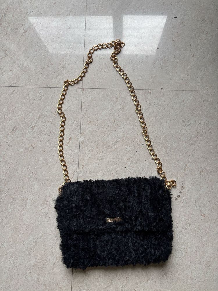 fur hand bag