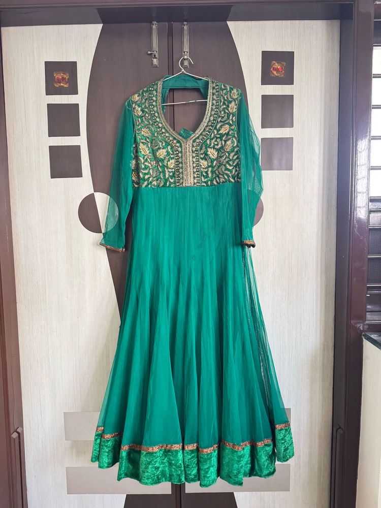 Beautiful Green Anarkali Gown