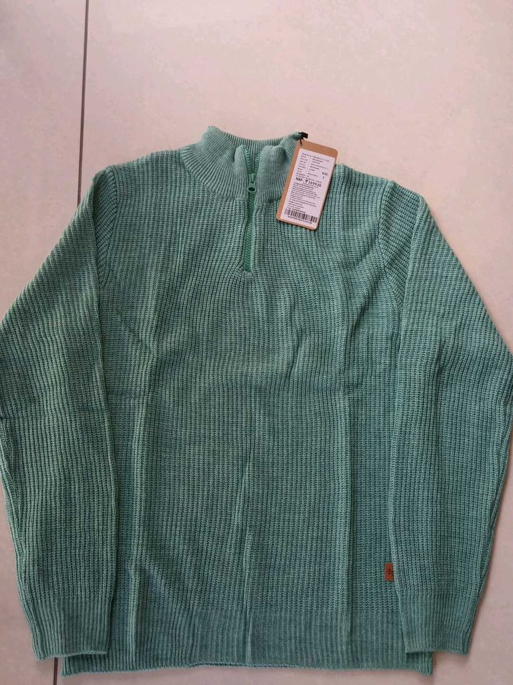 MEN HIGH-NECK SWEATSHIRT ZIP