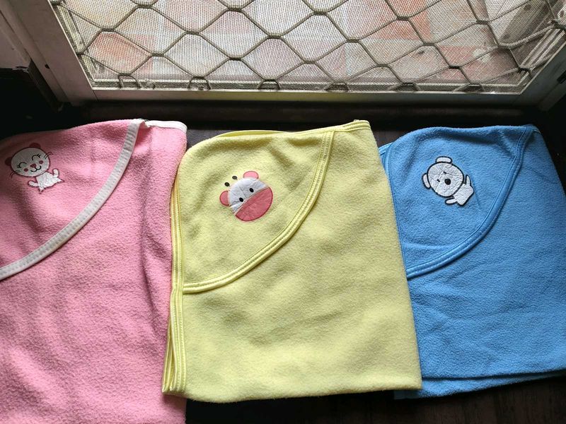 Towels and wrapper for babies