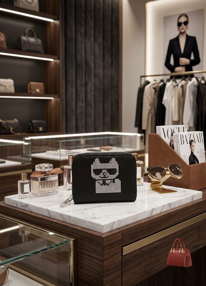 Karl Lagerfeld Black Wallet with Iconic Design
