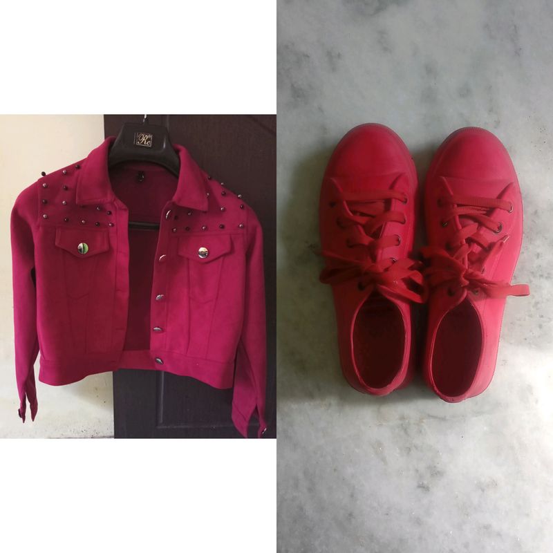combo of jacket &amp; shoes